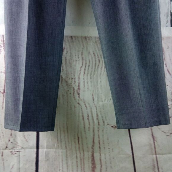 Ted Baker Italian Fashion 29R Men's 100% Wool Gray Dress Pants 31x32 Flat Front - Picture 4 of 10